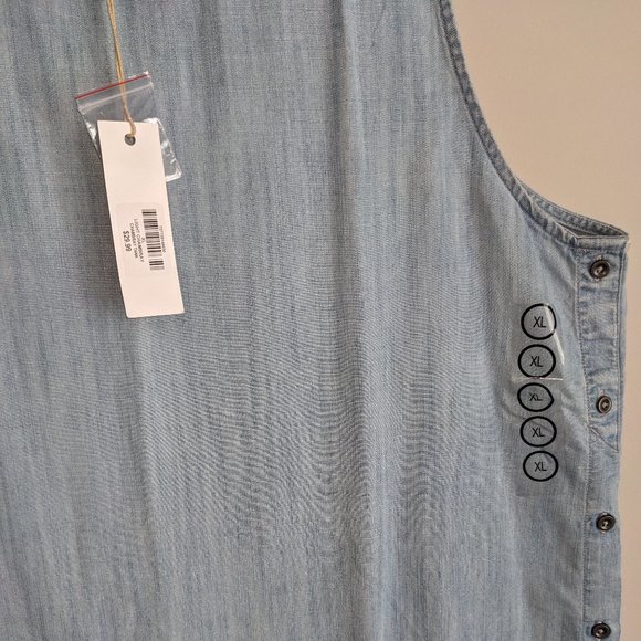 Natural Reflections (from BASSPRO SHOPS) Light Chambray Tank Top with buttons XL - Picture 9 of 14